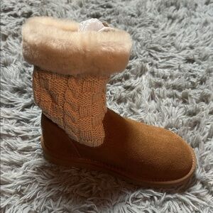 UGG suede and sweater boots